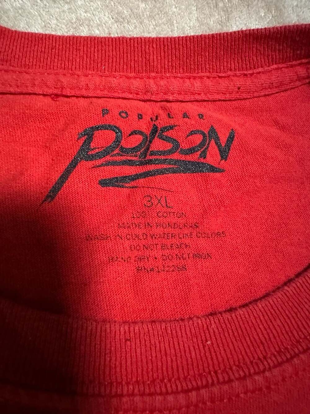 Popular Poison King Life Lion Graphic T-Shirt Red 3XL - Picture 2 of 4
